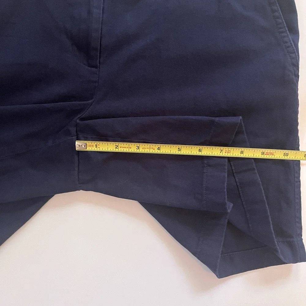 J.Crew Women's Size 8 Navy Blue Chino Short 100% Cotton Exterior Preppy Classic